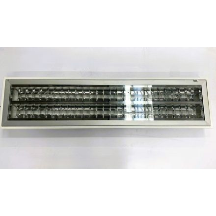 Mennyezeti fénycsöves tükrös fénycsőarmatúra,  2x18W, 1200mm (HASZNÁLT)
