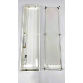   Süllyesztett fénycsöves lámpatest opál búrával, 2x54W (HASZNÁLT)