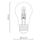 Avide halogén classic mini izzó E27-es foglalattal, 18W