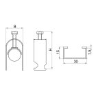 Tracon állítható kábelrögzítő, 57x120mm