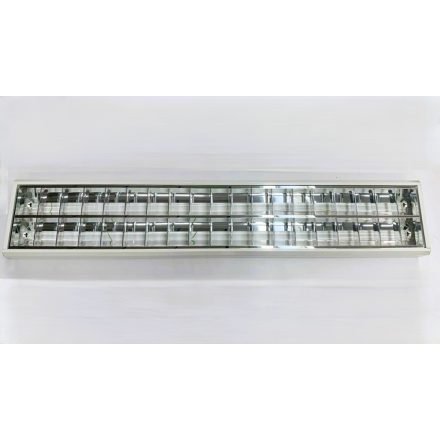 Mennyezeti LED-es tükrös fénycsőarmatúra,  2x36W, 1200mm (HASZNÁLT)