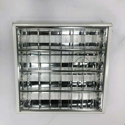 Mennyezeti LED tükrös lámpatest, 4x14W, 600x600mm (HASZNÁLT)