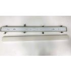 LED-es lámpatest műa. búrával, 36W, 1265mm (HASZNÁLT)