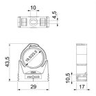Obo bilincs, világos szürke, 19.5-23.5mm
