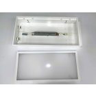 Süllyesztett fénycsöves lámpatest opál búrával, 2x18W (HASZNÁLT)