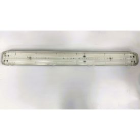   Por-és páramentes falon kívüli fénycsöves lámpatest, EVG, 2x36W, 1270x136x90mm (HASZNÁLT)